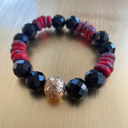 Black Rose Bracelet BLUE MONK